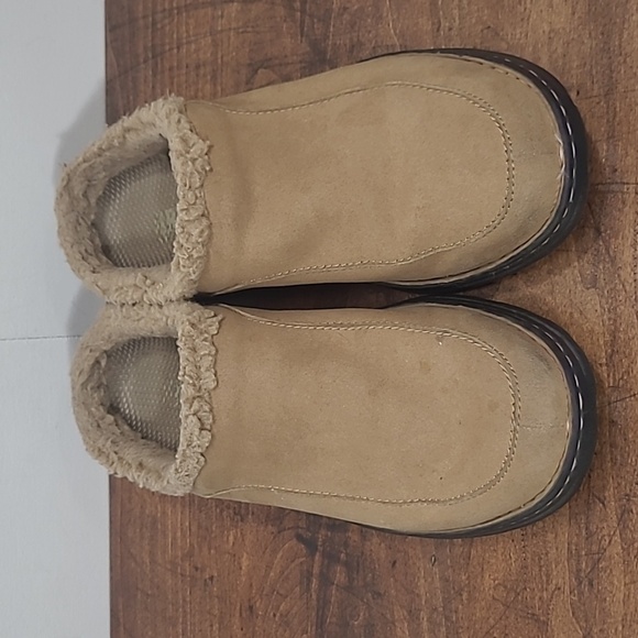 DREW Palmer Clog Brown Microsuede Slipper Clogs Men\'s sz 10.5